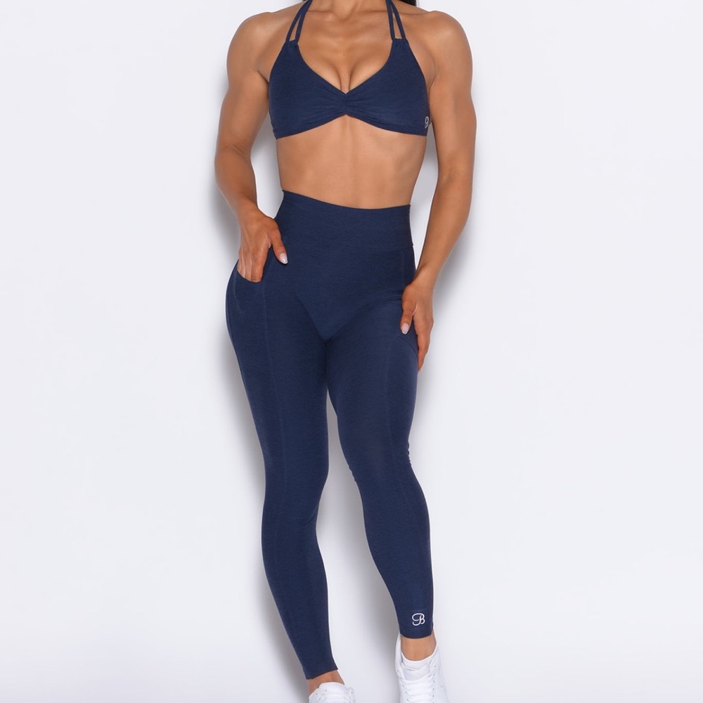 Bombshell Sportswear Navy Active Two-Piece Set
